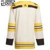 Boston Bruins tröja Customized 100th Anniversary Adidas 2023-24 Cream Authentic - NHL Tröjor Barn